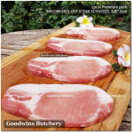 Pork Karbonat Has Luar SIRLOIN SKIN OFF frozen Local Premium STEAK SCHNITZEL 3/8"1cm (price/pack 650g 4pcs)
